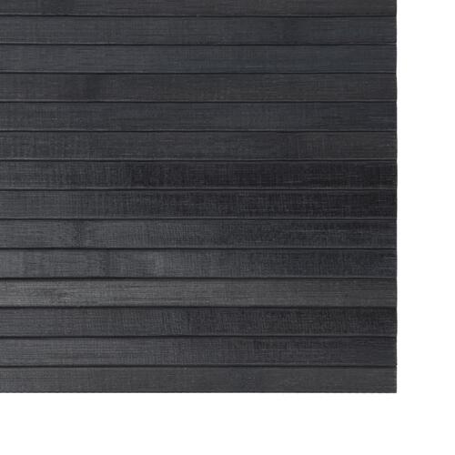 Gulvtæppe 100x500 cm rektangulær bambus grå