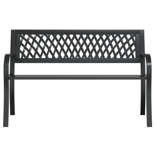 Havebænk 120 cm stål sort