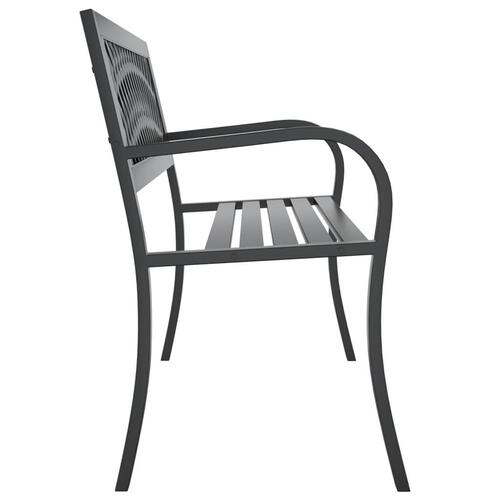 Havebænk 120 cm stål sort