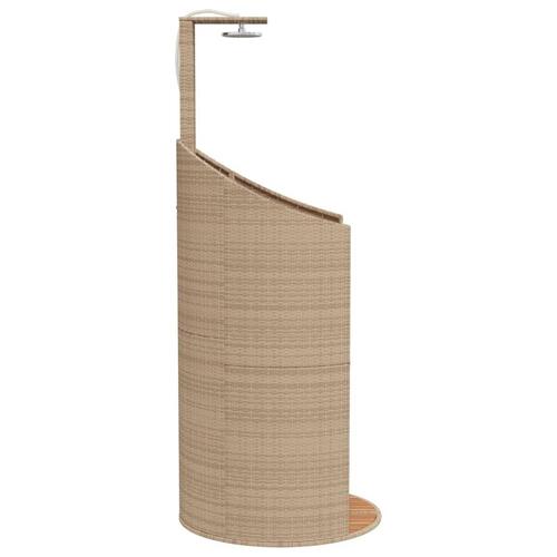Havebruser 100x100x241,5 cm polyrattan og akacietræ beige