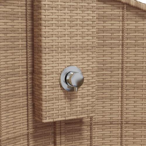 Havebruser 100x100x241,5 cm polyrattan og akacietræ beige