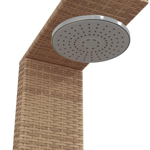 Havebruser 100x100x241,5 cm polyrattan og akacietræ beige