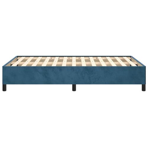 Sengeramme uden madras 120x190 cm fløjl mørkeblå