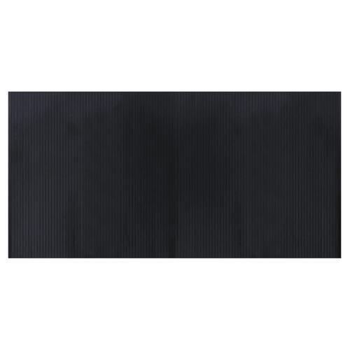 Gulvtæppe 100x200 cm rektangulær bambus sort