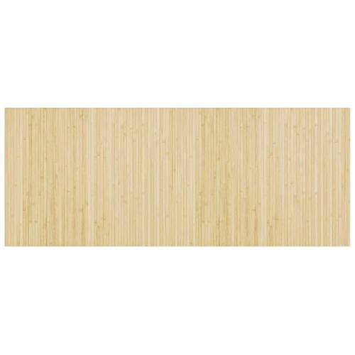 Gulvtæppe 80x200 cm rektangulær bambus lys naturfarvet