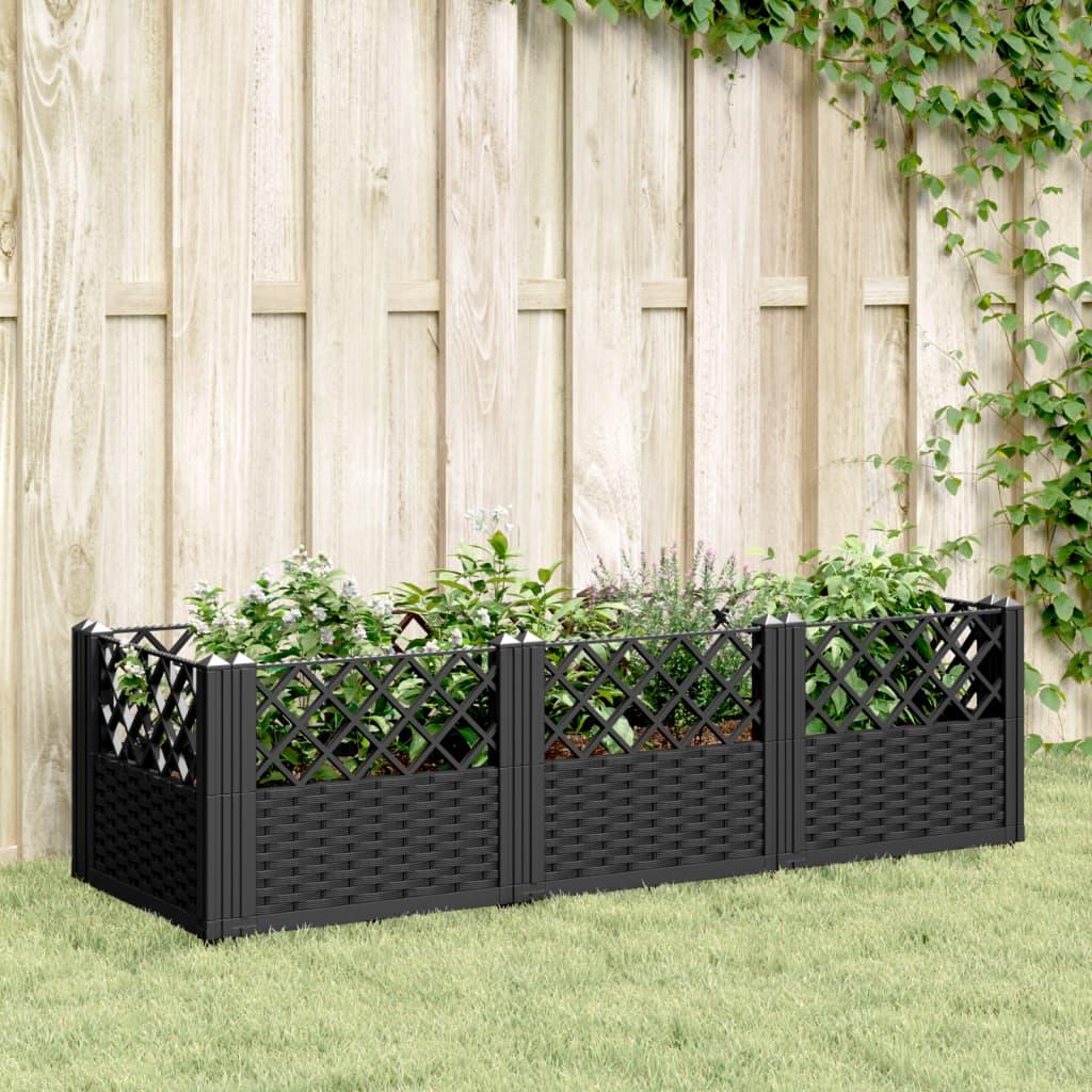 Plantekasse Med Spyd 123 5x43 5x43 Sort
