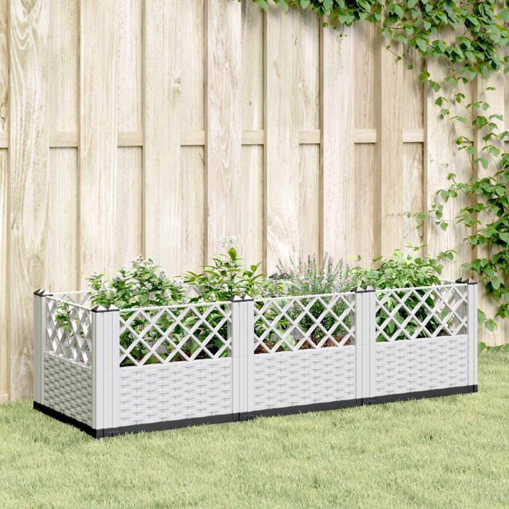 Plantekasse Med Spyd 123 5x43 5x43 Hvid