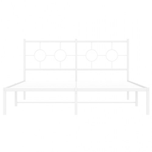 Sengeramme med sengegavl 150 x 200 cm - hvid