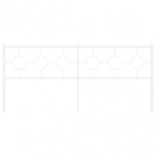 Sengegavl i metal 200 cm - hvid