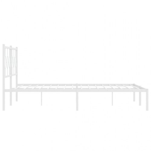 Sengeramme med sengegavl 200 x 200 cm - hvid