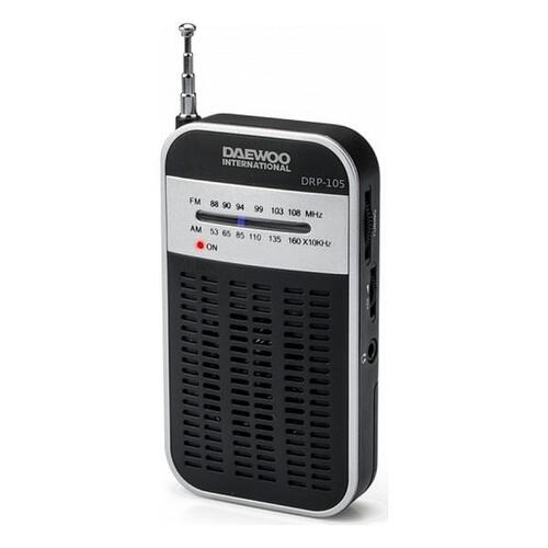 Transistorradio Daewoo DRP-105 S FM/AM Sort Grå