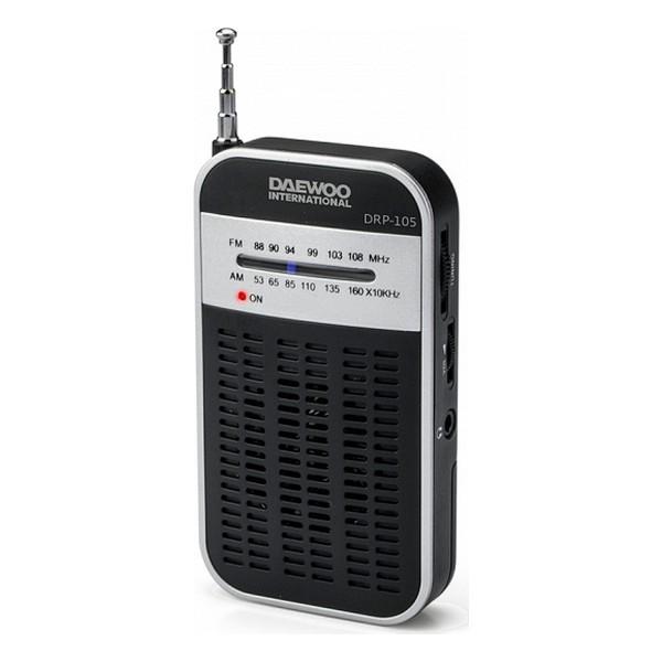 Transistorradio Daewoo DRP-105 S FM/AM Sort Grå