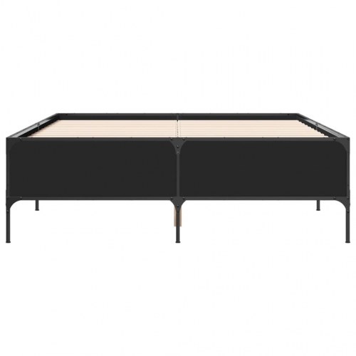 Sengestel 140 x 190 cm med lameller - sort