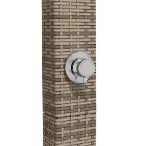 Havebruser 50x55x224 cm polyrattan og akacietræ grå