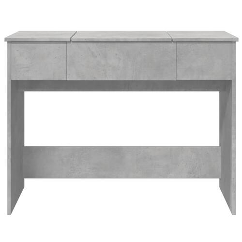 Makeupbord med spejl 100x45x76 cm betongrå