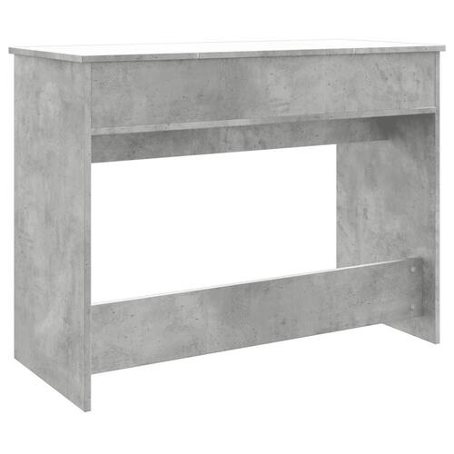 Makeupbord med spejl 100x45x76 cm betongrå