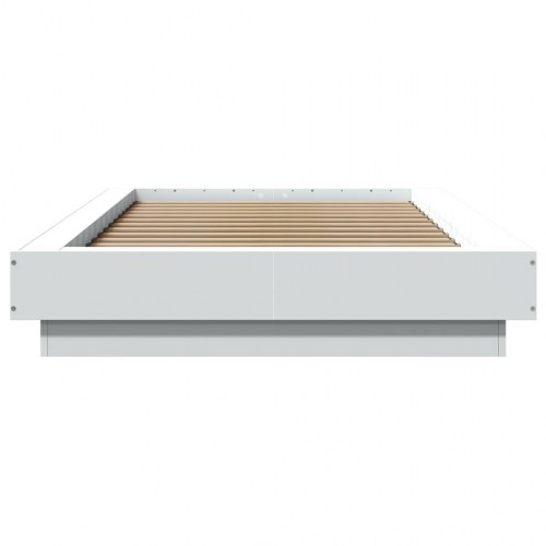 Sengeramme 75 x 190 cm i konstrueret træ - hvid