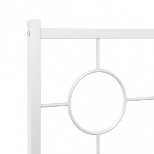 Sengegavl i metal 120 cm - hvid