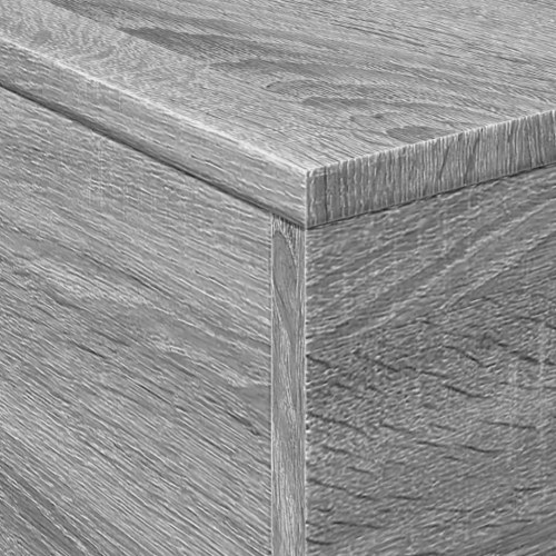 Sofabord med LED-lys 50x50x40 cm grå sonoma-eg