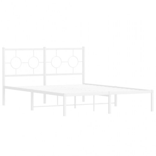 Sengeramme med sengegavl 140 x 200 cm - hvid