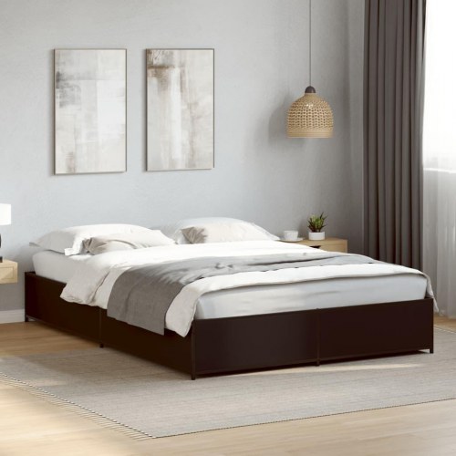 Sengestel 140 x 200 cm med lameller - sort