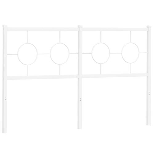 Sengegavl 140 cm metal hvid
