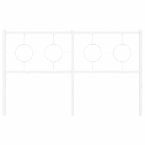Sengegavl 140 cm metal hvid