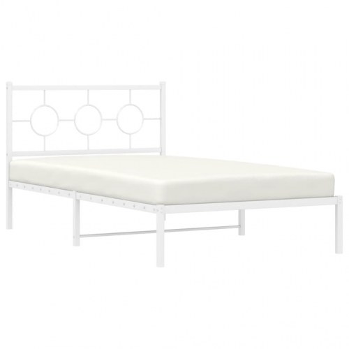 Sengeramme med sengegavl 107 x 203 cm - hvid