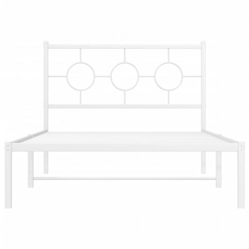 Sengeramme med sengegavl 107 x 203 cm - hvid