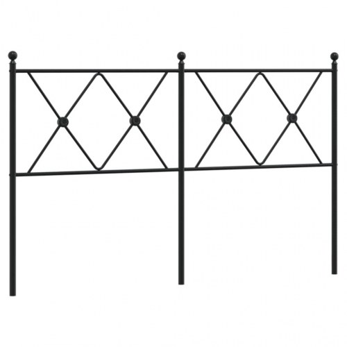 Sengegavl 140 cm metal sort