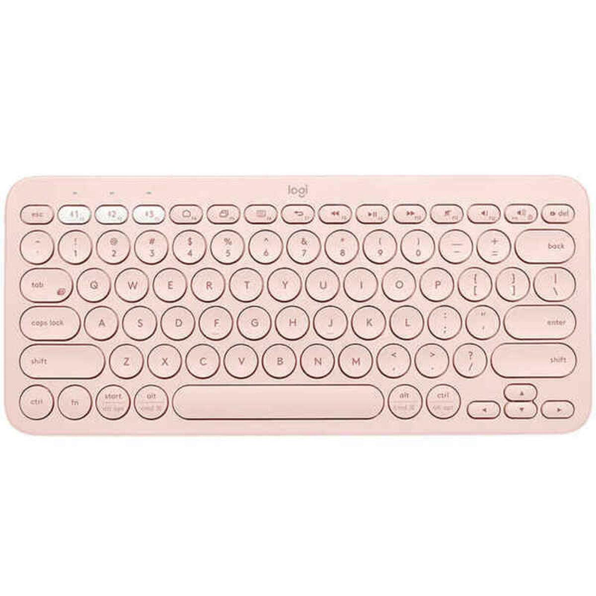 Trådløst tastatur Logitech K380 Pink Spansk qwerty