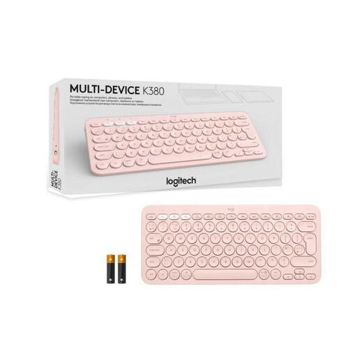 Trådløst tastatur Logitech K380 Pink Spansk qwerty