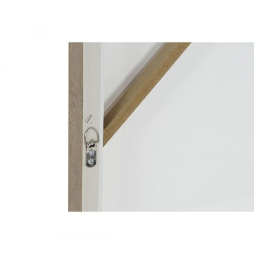 Vægkunst på lærred, abstrakt 3D-design, 83 × 4,5 × 83 cm, hvid/beige