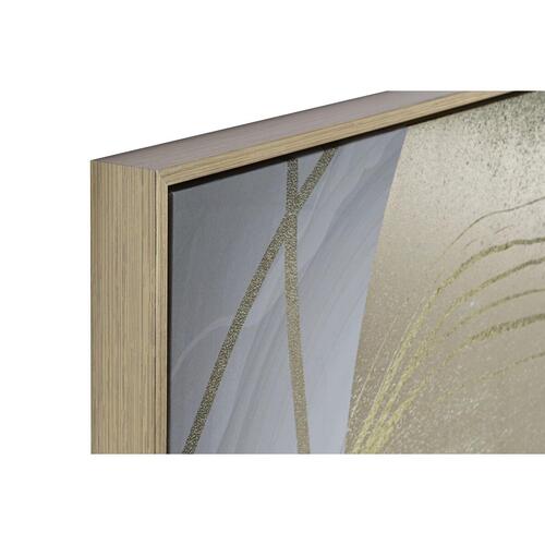 Maleri Home ESPRIT Hvid Sort Beige Gylden Dame 83 x 4,5 x 123 cm (2 enheder)