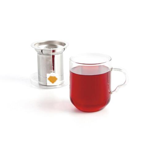 Serenia krus med tefilter, glas/rustfrit stål, 350 ml (12 stk)
