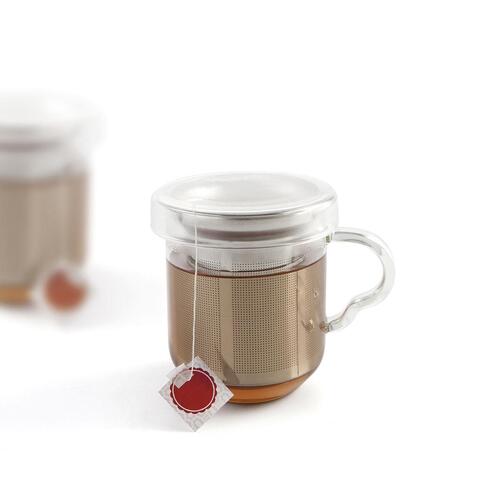 Serenia krus med tefilter, glas/rustfrit stål, 350 ml (12 stk)