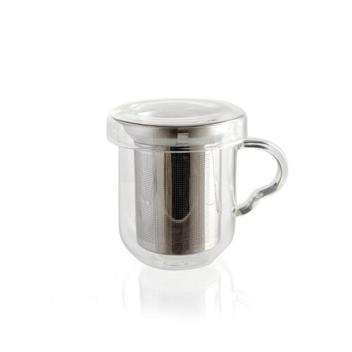 Serenia krus med tefilter, glas/rustfrit stål, 350 ml (12 stk)