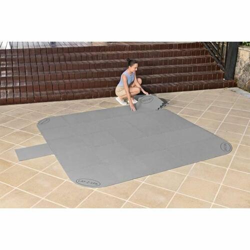 Beskyttelsesgulv til nedbrydelige bassiner Lay-Z-Spa 196 x 196 cm Grå Polyetylen