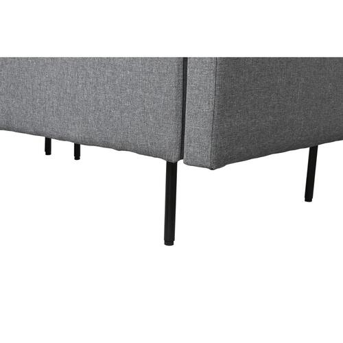 Chaiselong sofa Grå Metal Moderne 276 x 152,5 x 84 cm
