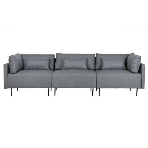 Chaiselong sofa Grå Metal Moderne 276 x 152,5 x 84 cm
