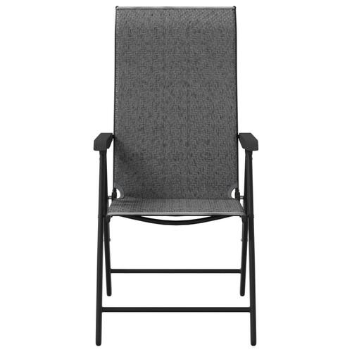 Havestole 8 stk. foldbar polyrattan grå