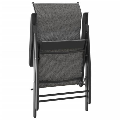 Havestole 8 stk. foldbar polyrattan grå