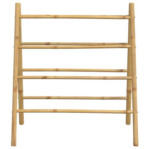 Dobbelt håndklædestativ 90x50x100 cm 4 stænger bambus