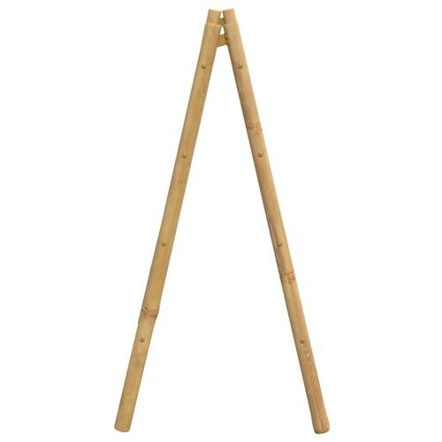 Dobbelt håndklædestativ 90x50x100 cm 4 stænger bambus