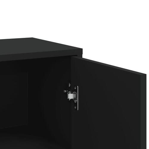 Kommoder 3 stk. 60x31x84 cm konstrueret træ sort