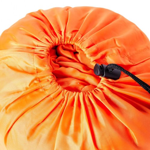 3-sæsons sovepose til voksne i mumieform - orange/sort