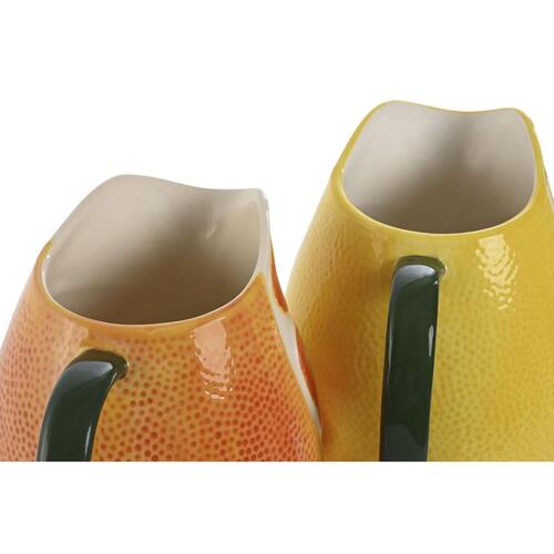 Kande Home ESPRIT Stentøj Moderne Citron Orange (2 enheder)