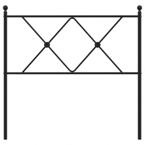 Sengegavl i stål 90 cm - sort