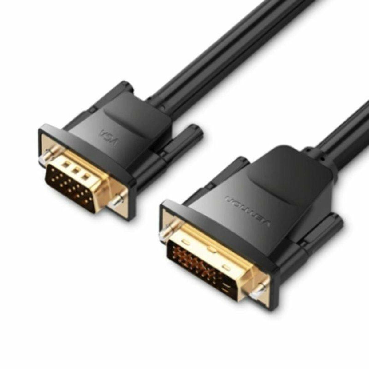 Vga Til Dvi Adapter Vention Eabbf Sort 1 M