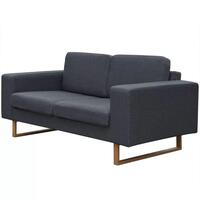2-personers sofa i stof, mørkegrå